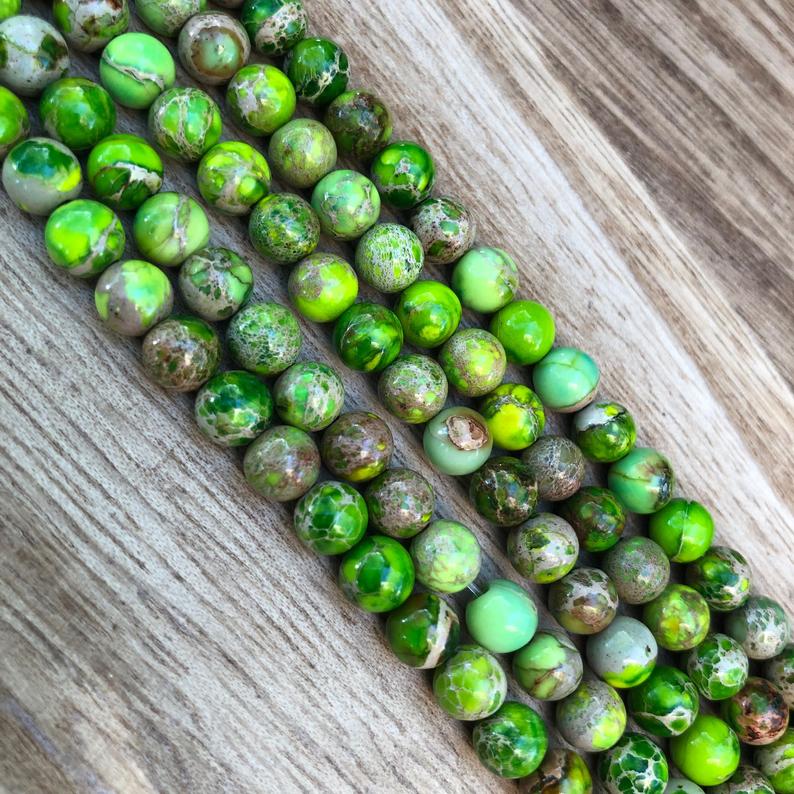 Natural Imperial Jasper Beads, Jasper 6 mm Stone Beads, Round Shape Jasper Beads
