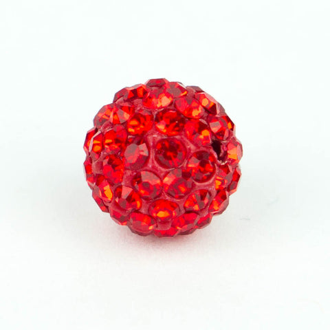 Crystal Pave Beads 8 mm Lt.Siam