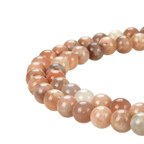 Natural Sunstone Beads, Sunstone Smooth Round 8 mm Beads