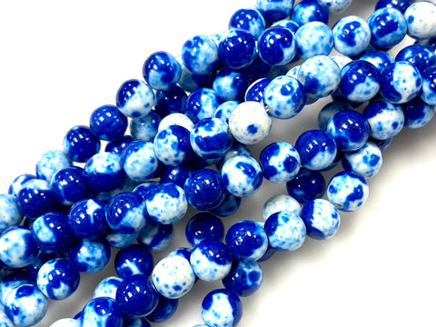 Natural Blue Rain Jasper Beads / Healing Energy Stone Beads / Faceted Round Shape Beads / 6mm 2 Strand Gemstone Beads