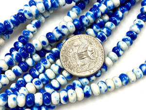 Natural Blue Rain Jasper Beads / Faceted Round Shape Beads / Healing Energy Stone Beads / 6mm 2 Strand Gemstone Beads