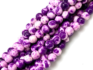 Natural Purple Rain Jasper Beads / Healing Energy Stone Beads / 6mm 2 Strand Gemstone Beads