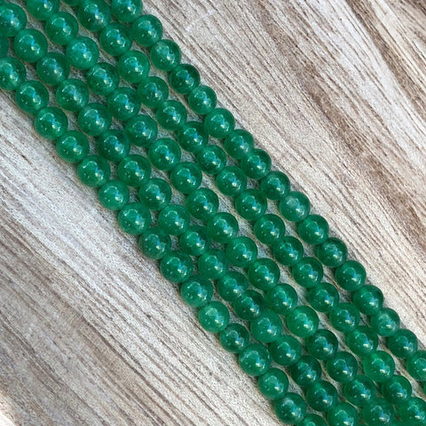 Natural Green Onyx Beads, 4 mm Onyx Stone Beads, Onyx Round Shape Beads