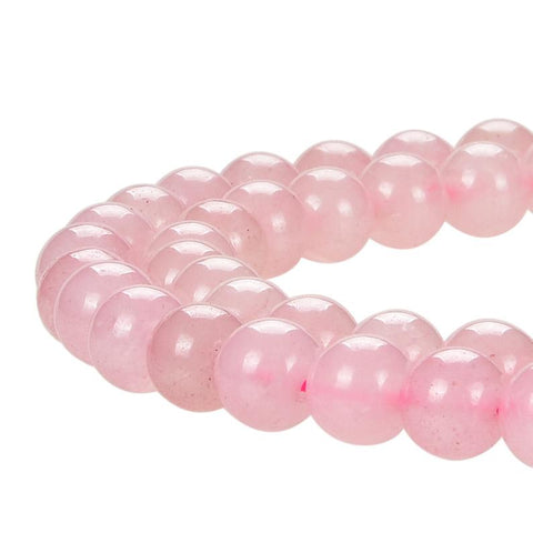 Natural Rose Quartz Beads, Rose Quartz Round Shape 8 mm Smooth Beads