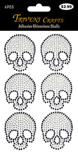 Adhesive Rhinestone Skulls