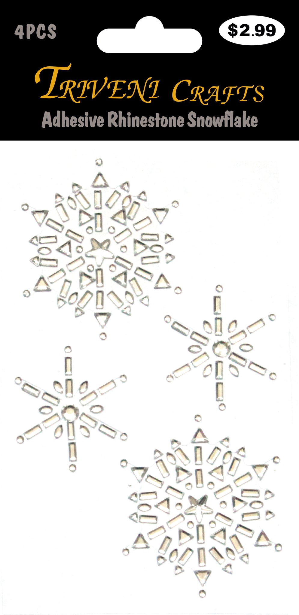 Adhesive Rhinestone Snowflake