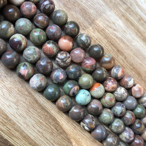 Natural Sedona Jasper Smooth Beads, Sedona 10 mm Round Shape Faceted Beads
