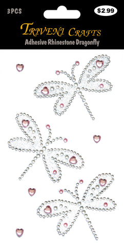 Adhesive Rhinestone Dragonfly