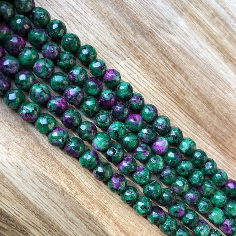 Ruby Zoisite Beads, Ruby Zoisite 6 mm Round Shape Beads