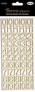 Adhesive Wooden Tiles Numbers