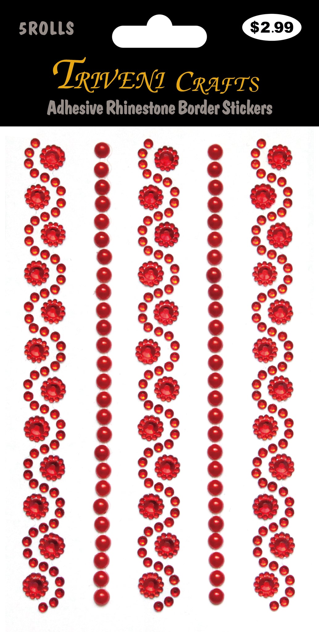 Adhesive Rhinestone Border Stickers # 809