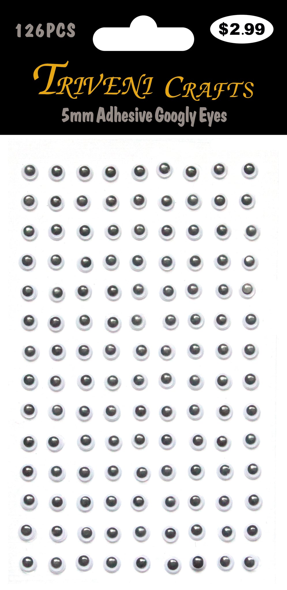 5mm Adhesive Googly Eyes