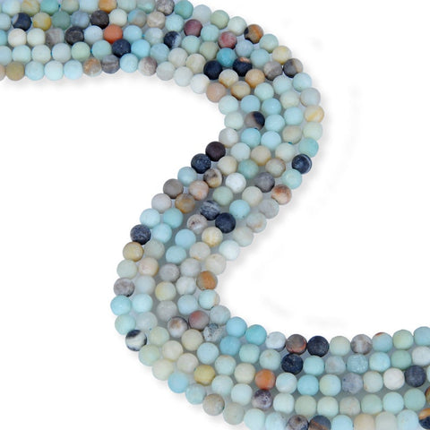 Natural Amazonite Matte Finish Beads, 6 mm Amazonite Smooth Beads, Round Shape Beads