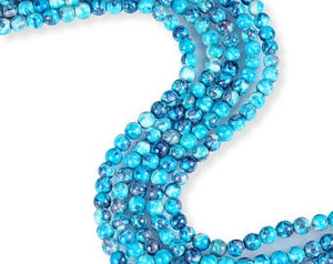 Natural Multi-Color  Rain Beads, Jasper Smooth Round Shape Beads, 4 mm Jasper Stone Beads