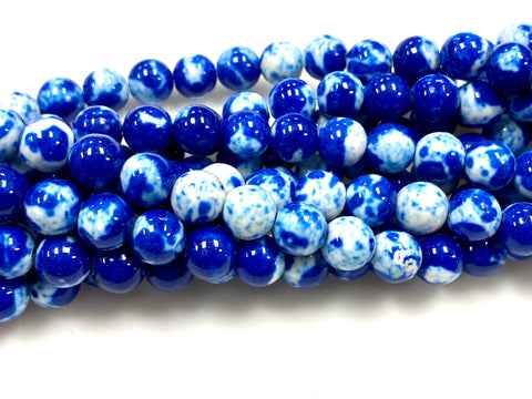 Natural Blue Rain Jasper Beads / Faceted Round Shape Beads / Healing Energy Stone Beads / 8mm 2 Strand Gemstone Beads