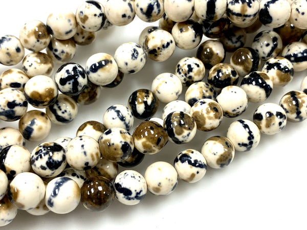 Natural Beige Rain Jasper Beads / Faceted Round Shape Beads / Healing Energy Stone Beads / 8mm 2 Strand Gemstone Beads