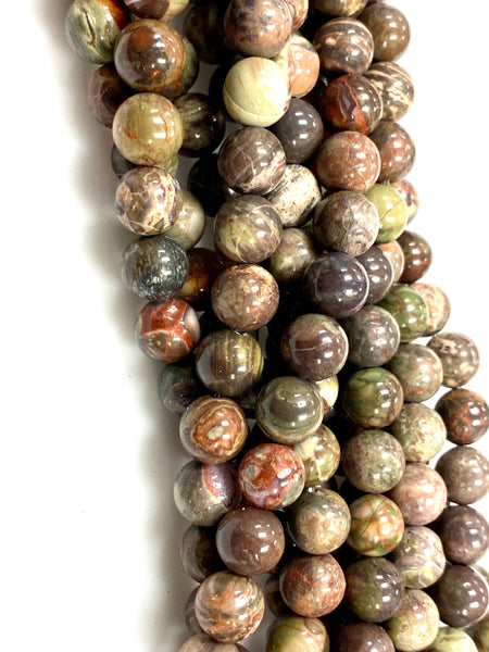Natural Sadona Jasper Beads / Faceted Round Shape Beads / Healing Energy Stone Beads / 8mm 2 Strand Gemstone Beads