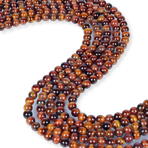 Natural Tiger Eye Beads, Round Shape Beads, Tiger Eye Smooth 6 mm Gemstone Beads