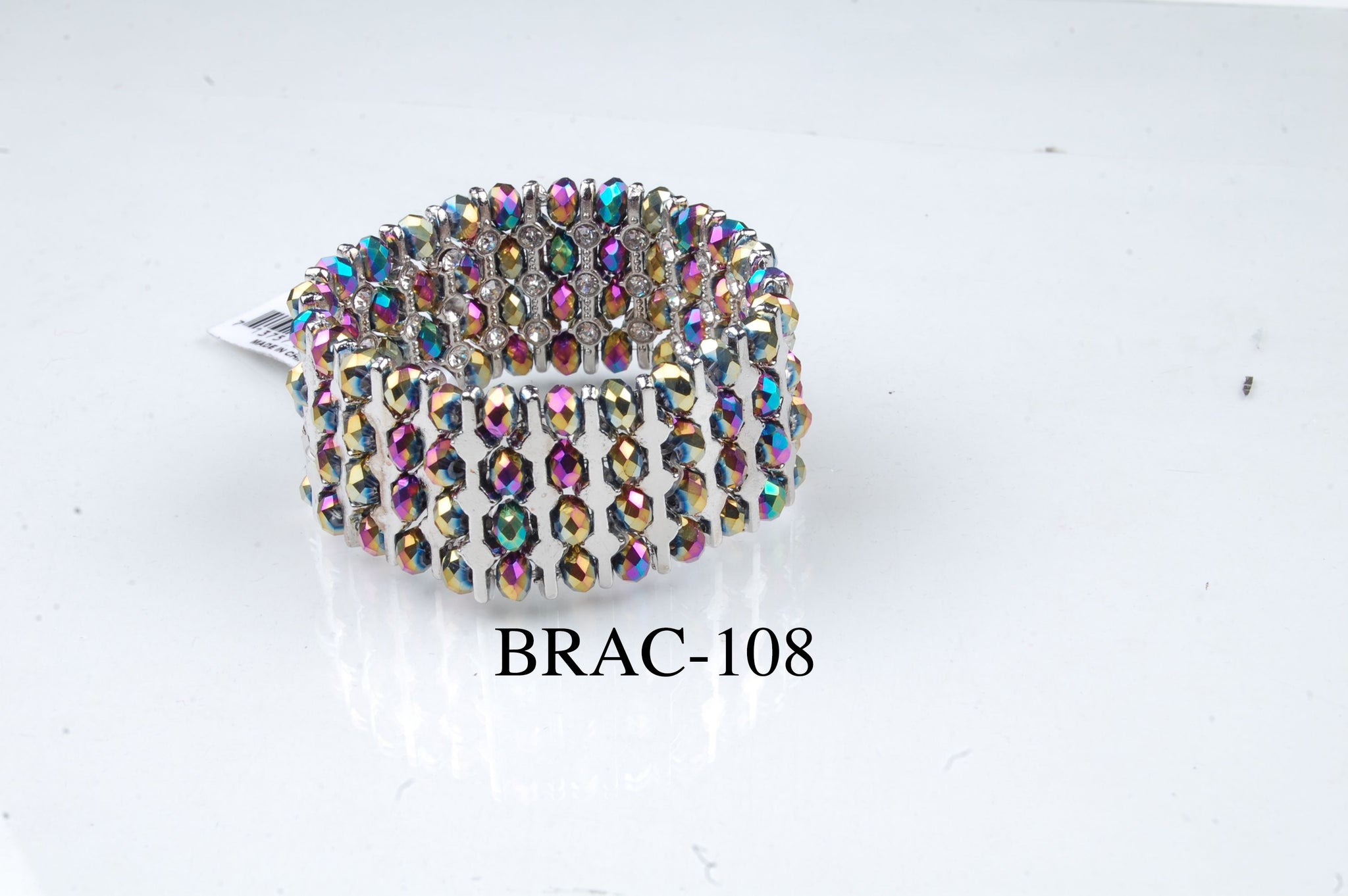 BRAC-108: Crystal Spotted Bar Bracelet