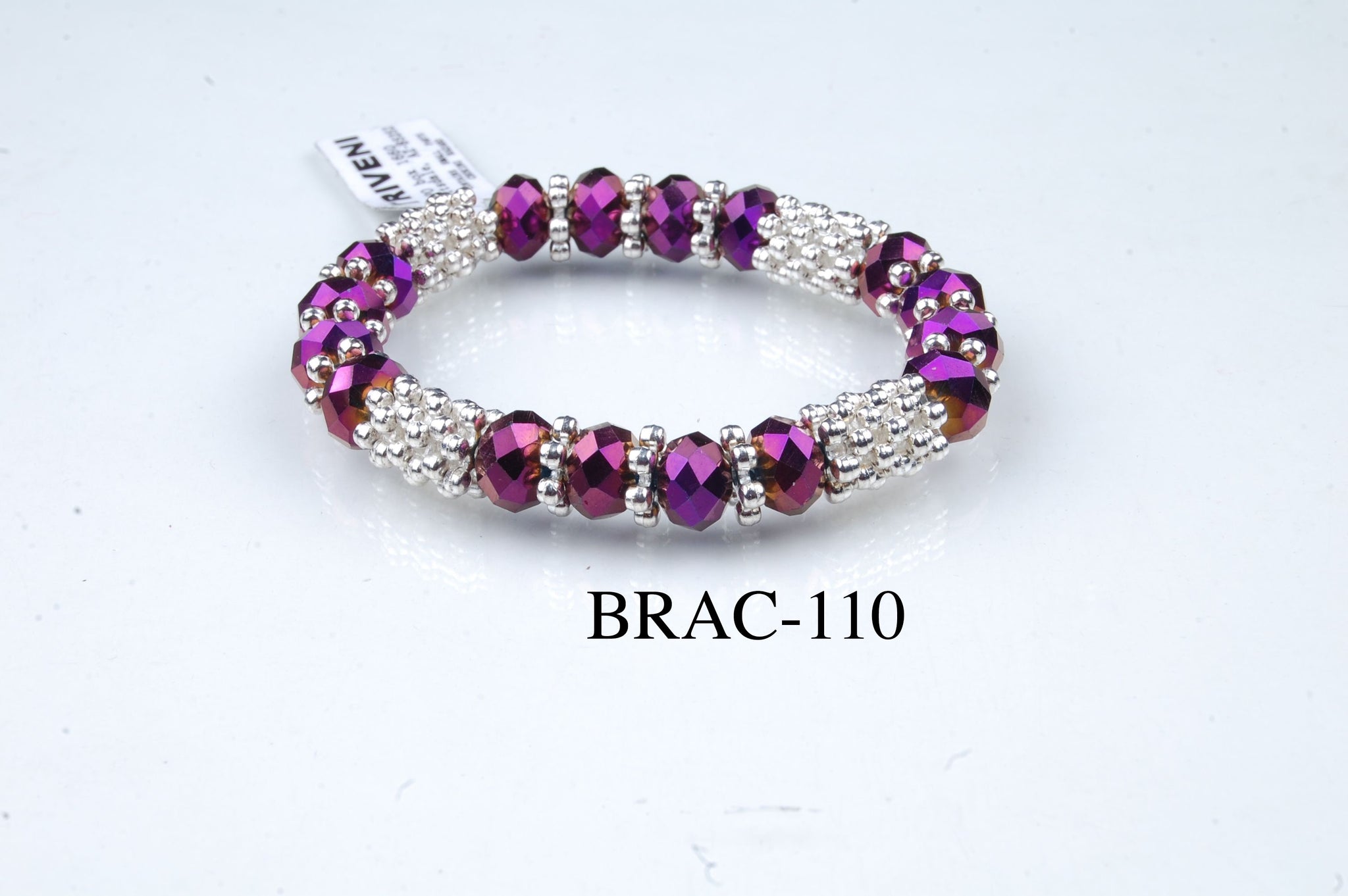 BRAC-110: Crystal Daisy Spacer Bracelet