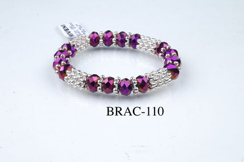 BRAC-110: Crystal Daisy Spacer Bracelet