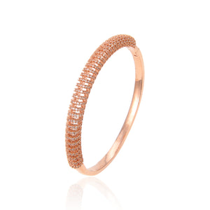 Rose Gold Plated CZ Cubic Zirconia Bracelet, Zircon Rose Gold Bracelet