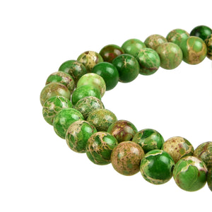Green Imperial Jasper Gemstone Beads