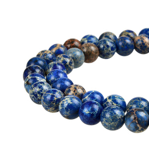 Blue Imperial Jasper Gemstone Beads