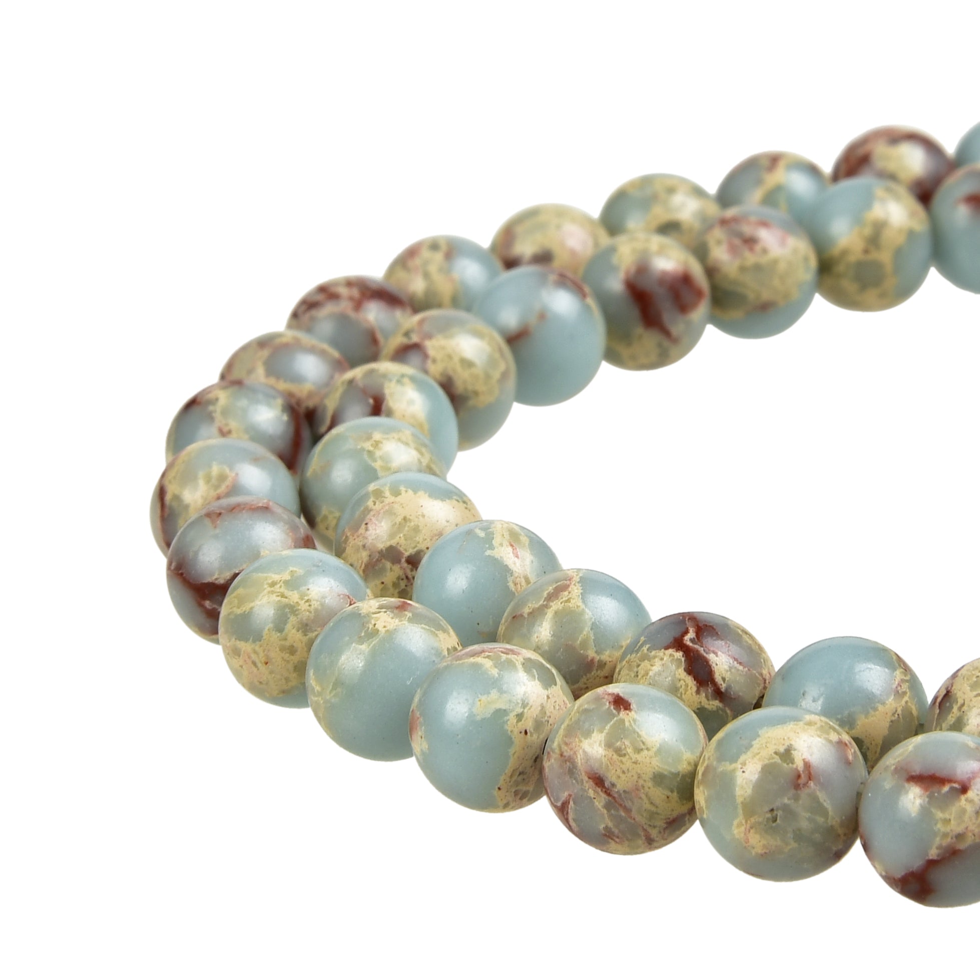 Sky Blue Imperial Jasper Gemstone Beads
