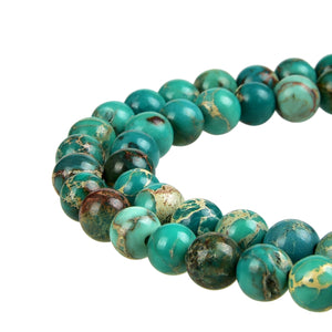 Sea Green Imperial Jasper Gemstone Beads