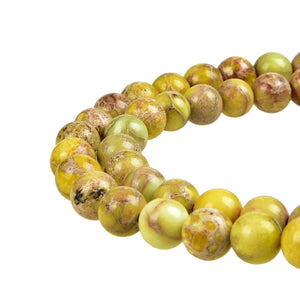 Yellow Imperial Jasper Gemstone Beads