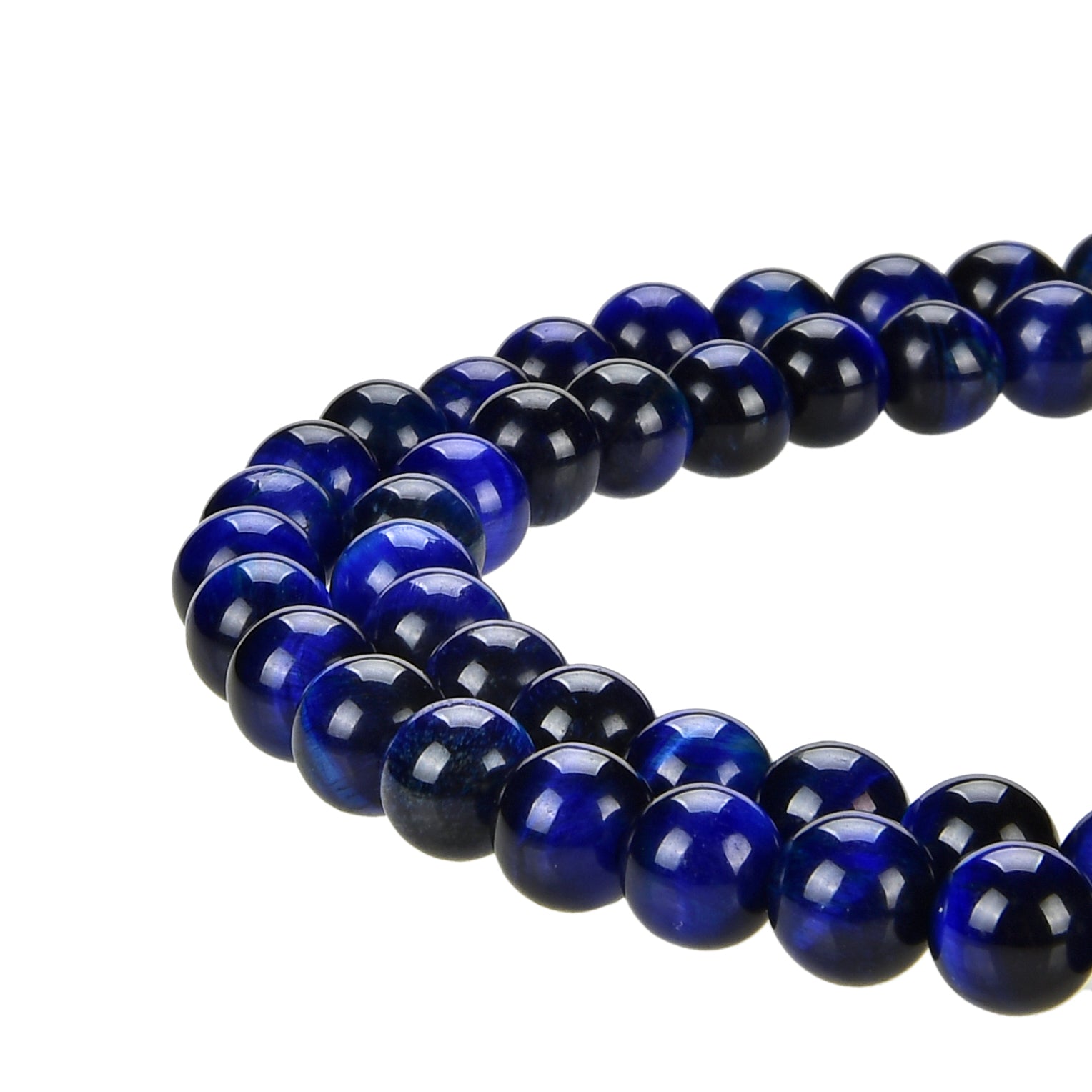 Blue Tiger Eye Gemstone Beads Round