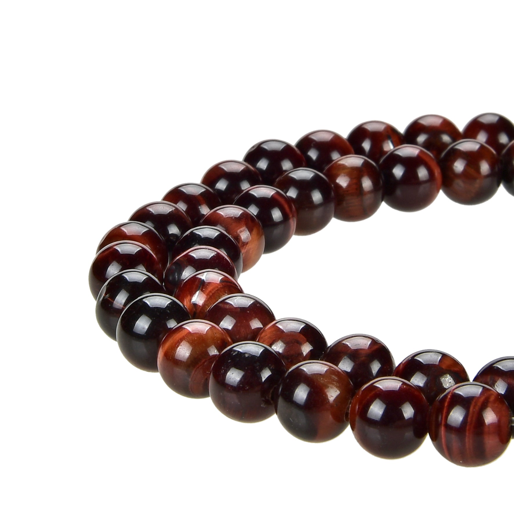 Red Tiger Eye Gemstone Beads Round