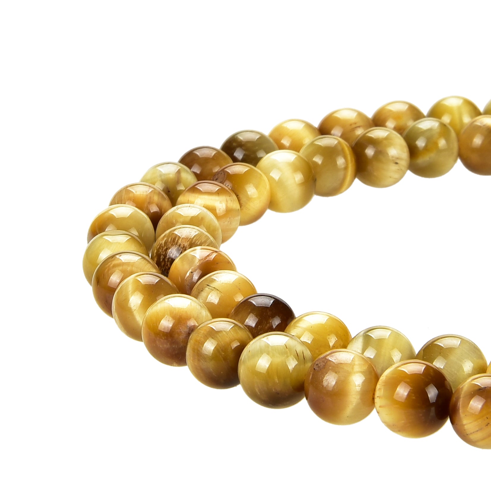 Honey Tiger Eye Gemstone Beads Round