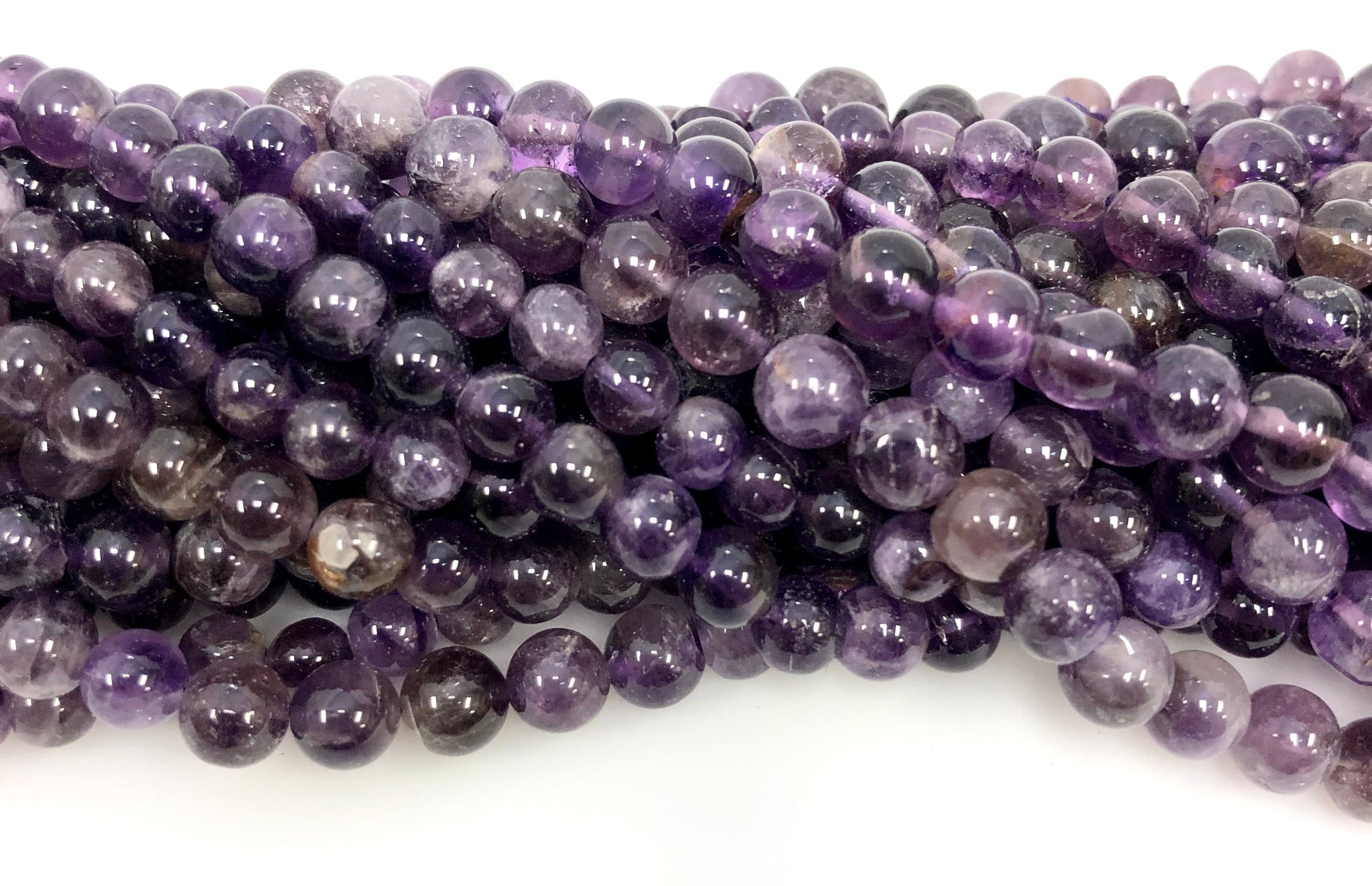 Natural Amethyst Beads, Round Shape Beads, Amethyst Smooth Beads