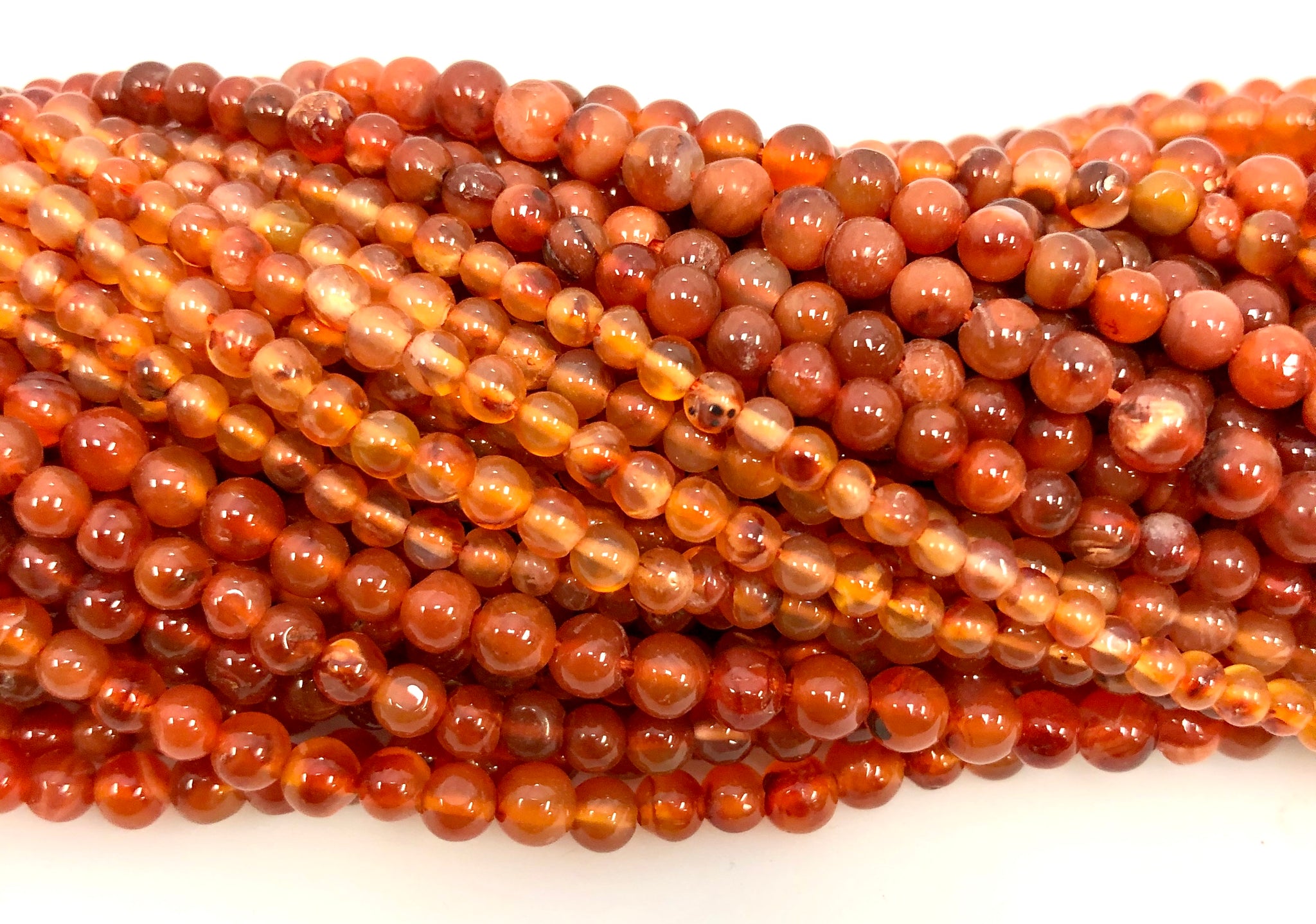 Natural Carnelian Beads, Round Shape Beads, Smooth Carnelian Beads