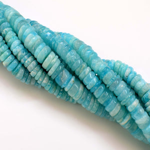 Natural Blue Opal Heishi Rondelle Beads 6-7mm