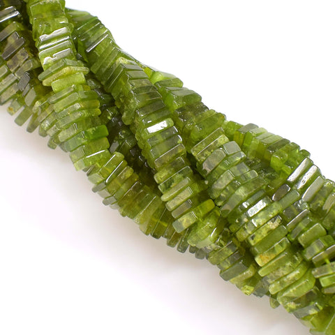 Natural Vessonite Gemstone Beads Heishi Square Shape 6-7mm Beads