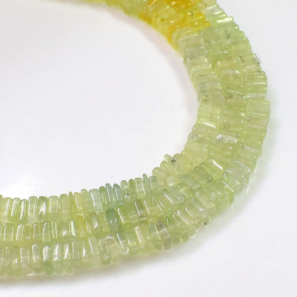 Natural Prehnite Gemstone Beads, 6-7mm Heishi Square Shape Beads