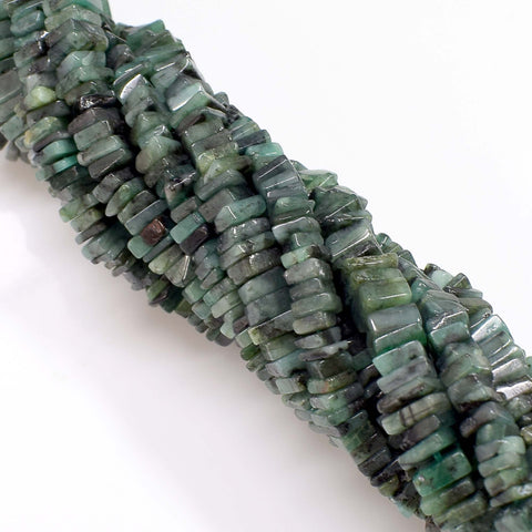 Natural Green Aventurine Gemstone Beads, 6-7mm Heishi Square Shape Beads