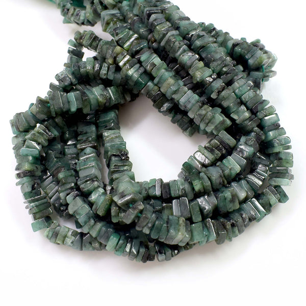 Natural Green Aventurine Gemstone Beads, 6-7mm Heishi Square Shape Beads