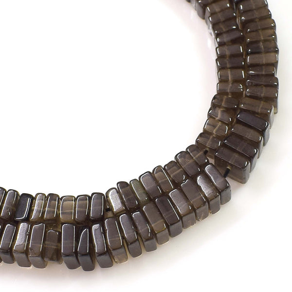 Natural Smoky Topaz Gemstone Beads, 6-7mm Heishi Square Shape Beads