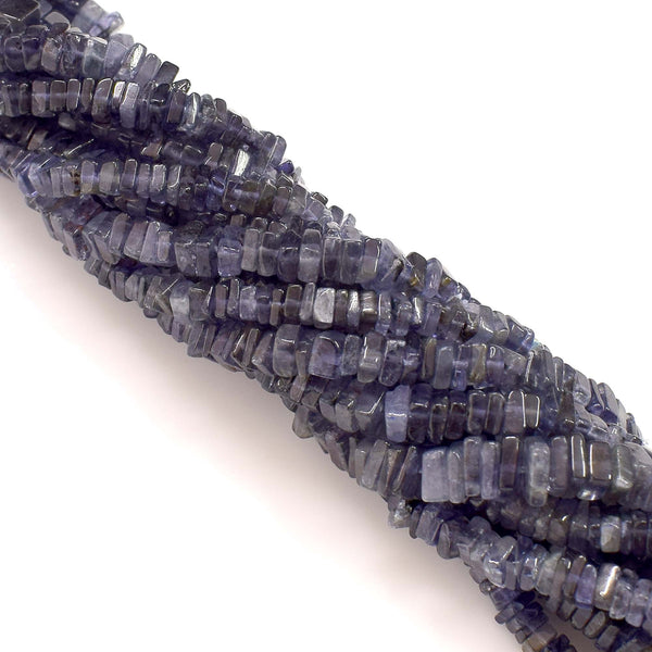 Natural Iolite Gemstone Beads 6-7mm Heishi Square Shape Beads