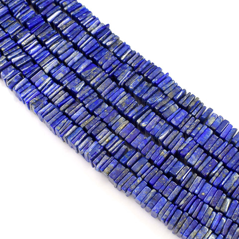 Natural Lapis Lazuli Gemstone Beads 6-7mm Heishi Square Shape Beads