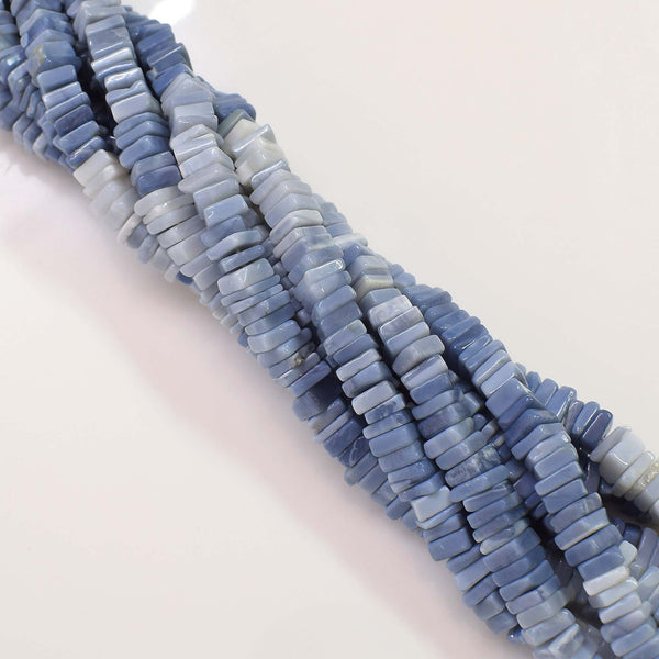 Natural Chalcedony Gemstone Beads 6-7mm Heishi Square Shape Beads