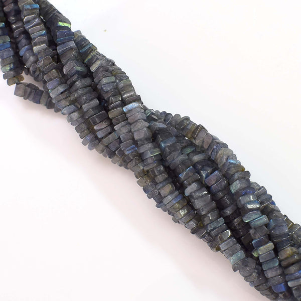 Natural Labradorite Gemstone Beads 6-7mm Heishi Square Shape Beads