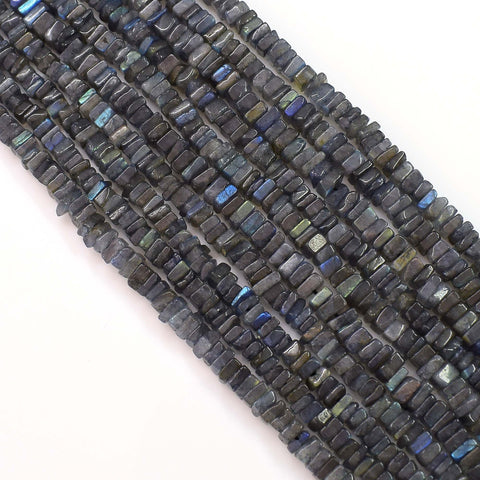 Natural Labradorite Gemstone Beads 6-7mm Heishi Square Shape Beads