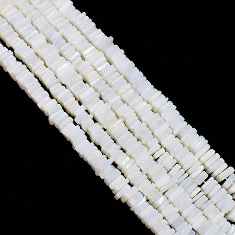 Natural Shell Gemstone Heishi Beads, Heishi Square Shape Shell, Shell 6-7mm, Smooth Faceted Shell Stone, AAA Quality Beads