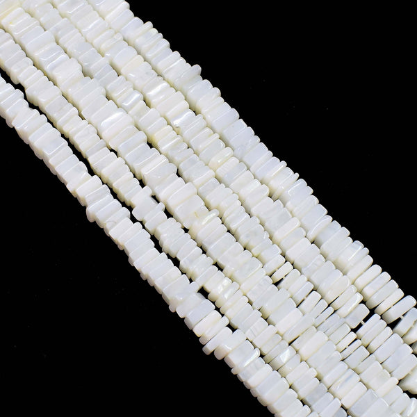 Natural Shell Gemstone Beads 6-7mm Heishi Square Shape Beads