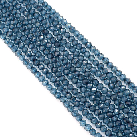 Natural Iolite Beads / Round Shape Iolite Gemstone Beads / 3-4mm Faceted Iolite Beads / AAA Grade Beads